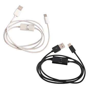 1 m USB кабел за зареждане и пренос на данни Type C с ключа включване-изключване, зареждане и трансфер на данни за устройства Type C, скорост на трансфер на данни