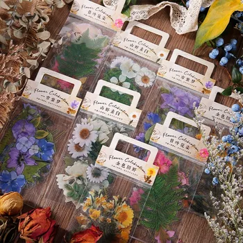 12 Опаковки на Едро на Цветя, растения, Прозрачни етикети сам Албум за изрезки, Дневник, Албум за бродерия, Пластмасов водоустойчива чанта 14* 9 cm