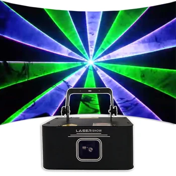 2 W RGB DJ Диско Лъч светлина Лазерен проектор DMX512 Strobe Stage Черно светлинен ефект Коледна клубната парти Празник Хелоуин