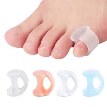 2 елемента Разделители пръстите на Краката Силиконова Защита на палеца на Крака за Грижа За Краката Ортопедичен Разделител за пръстите на Краката Поправяне Тампон Инструмент за Грижа За Краката