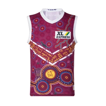 2022 Мъжка спортна риза Brisbane Lions от фланелка за ръгби местни Гърнси, S-3XL