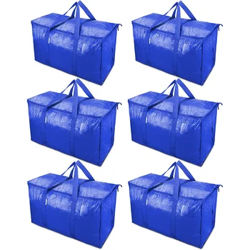 4 бр., много по-големи чанти за движение, сверхпрочная чанта за съхранение, за спестяване на пространство, за движение, с обков-ципове и дръжки за носене