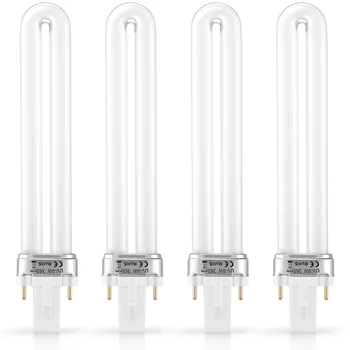 4 Бр. Подмяна на 9 W U-Образна лампа 365нм, тръба за изсушаване на ноктите, UV-лампа, 9 W U-образна лампа 365нм, тръби, лампи, Простор, Лампа