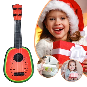4-Струнен ukulele, музикален инструмент с анимационни модел, преносима ukulele, Малка ukulele, Ukulele за деца Коледен подарък за рожден Ден