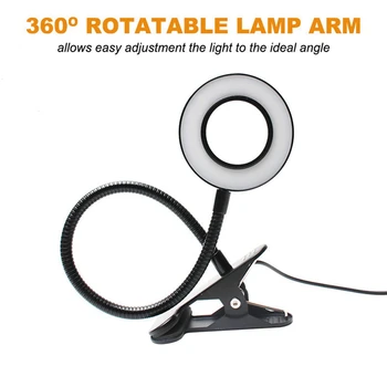 48 led настолни лампи със скоба за настолна лампа, USB-скоба за легла, работен плот, верстака -A