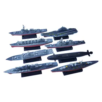 8 бр. Модел самолет, 4D пъзелите, модел на кораба, забавни играчки, модел на кораб на ВМС, военни кораби, комплекти кораби за момичета и момчета, подаръци за рожден ден