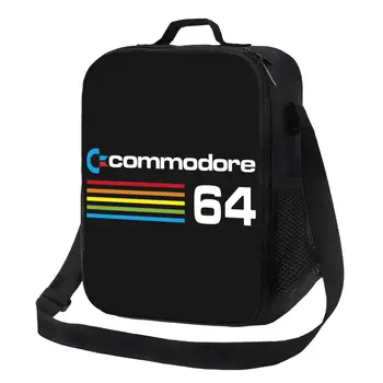 Commodore 64 Изолирано чанта за обяд за жени C64 Amiga Компютърен Преносим Термоохладитель Кутия за Bento за хранене Училище