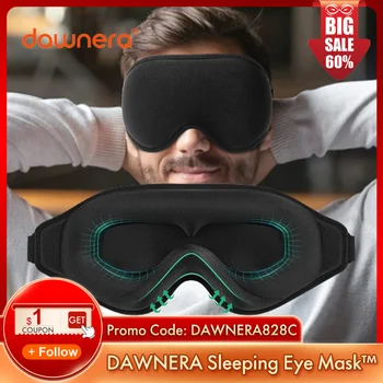 DAWNERA Sleeping Eye Mask 3D Контур Чаши, Превръзка на очите, 100% Затемняющие Супер Меки Сенки за очи с Регулируема Каишка за Сън по време на Медитация
