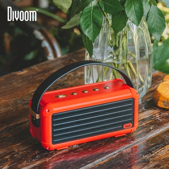 Divoom Мока 40 W Отличен Бас Преносими Безжични Bluetooth Високоговорител Ретро Дизайн 6 Драйвери за 25 часа възпроизвеждане на Интелигентни Декорация на Дома