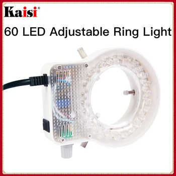 Kaisi Ultrathin 60 LED Регулируема околовръстен лампа-осветител за стереоскопичен микроскоп с увеличение EU/US Plug
