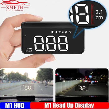 M1 Авто HUD OBD2 GPS Централен Дисплей с 2 Сигнализациями Електронен Проекторът на Предното Стъкло Цифров Скоростомер Авто Компас За Всички Автомобили
