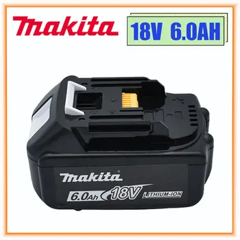 Makita 100% оригинална акумулаторна батерия за електрически инструменти 18V 6.0 Ah С led литиево-йонна батерия заместител на LXT BL1860B BL1860 BL1850