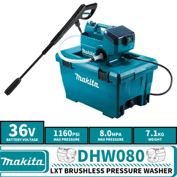 Makita DHW080ZK LXT Бесщеточная Безжична Измиване с високо налягане 36V Литиеви електрически инструменти, Градински Инструменти за почистване на превозни средства