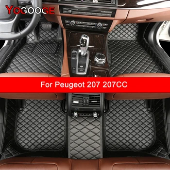 YOGOOGE, Автомобилни Постелки По поръчка За Peugeot 207 207CC, Автоаксесоари, Килим за Краката