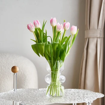 Абстрактна стъклена ваза, за растенията, бутилка, саксия, Творчески Гидропонный Терариум в Скандинавски Стил, Контейнер за настаняване в Терариума, Настолна ваза за цветя