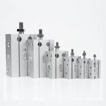 Безплатна доставка CDU20 серия от 5 мм до 50 мм с двойно действие Стандартна въздушен цилиндър за свободен монтаж с магнит