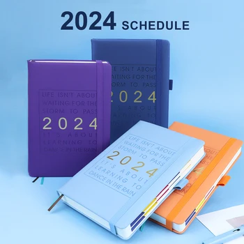 В дневния ред на 2024 година, планер, бележник формат А5, Седмичен месечен дневник, канцеларски материали, Ученически пособия, канцеларски материали Kawaii, Програмните цели и навици