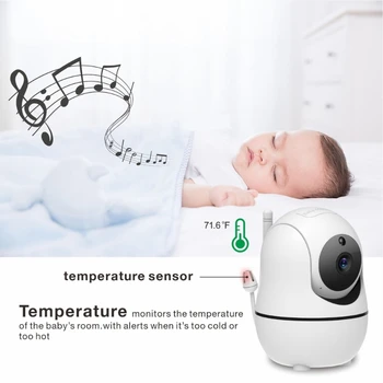 Видео Бебе с температура на цифров фотоапарат, Безжичен пренос на видео 960 метра, двупосочен разговор