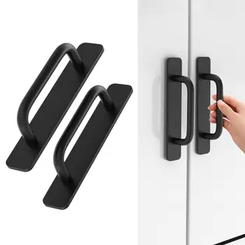Вратата дръжката е от алуминиева сплав, самозалепващи Кухненски дръжки, прибиращи дръжки за чекмеджета на гардероба, Принадлежности принадлежности за дома
