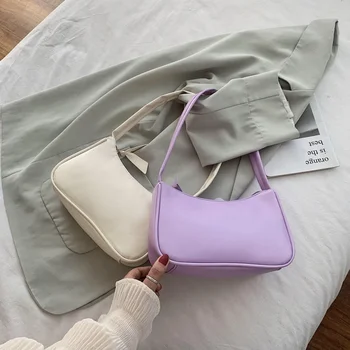 Дамски Пътни чанти през рамо, Дамски чанти, за пазаруване от изкуствена кожа с цип, обикновена малки портмонета и чанти