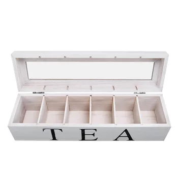 Дървена Кутия-органайзер за кафе и чай с капак, стойка за съхранение на кафе на пакетчета, органайзер за кухненски шкафове A