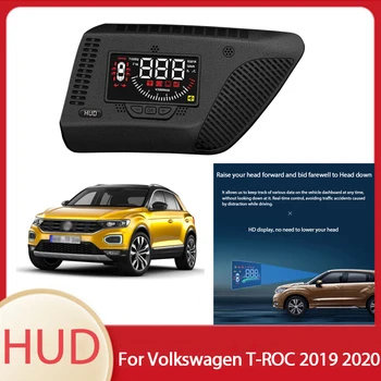 Екран на системата за безопасно шофиране Пълнофункционален OBD Авто HUD Централен дисплей Проектор Предното стъкло За Volkswagen T-ROC 2019 2020