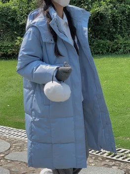 Елегантни паркове за жени, есен-зима 2023, Нови корейски модни изолирана топли якета, дамски градинска дрехи, ежедневни палто голям размер