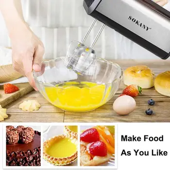 Електрически миксер на крем за ръце с Мощност 800 Вата, Ръчно Кухненски Миксер за тесто, Домашна Взбивалка за яйца