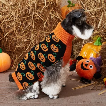 за малки кученца от средни, големи кучета, скок във формата на тиква, дрехи, пуловер, за кучета, подходящи за домашни любимци, яке за Хелоуин, вязаный костюм