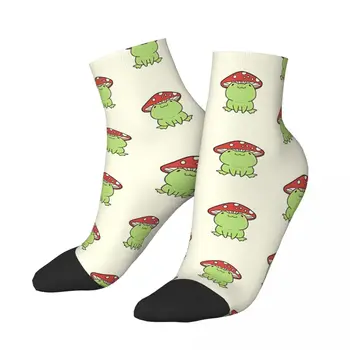 Зимни чорапи Унисекс с Лягушачьими гъби, Колоездене, Щастливи чорапи, уличен стил, Луд чорап