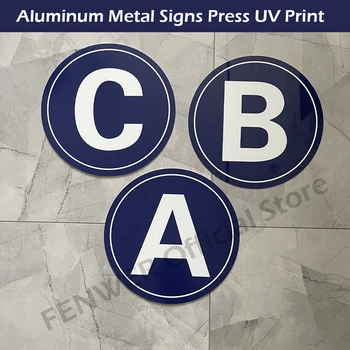 Знаци от дебел метал с UV-печат, индивидуален алуминиев знак