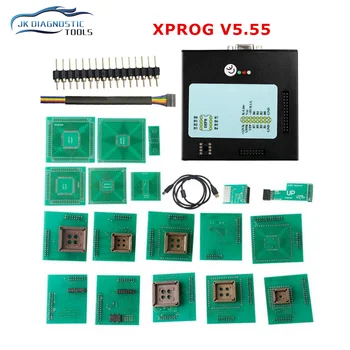 Инженеринг ниво XProg 5,55 Автоматично програмист ECU XProg-M V5.55 V6.26 V6.50 Пълен комплект адаптери Метална кутия X-PROG 6,50 6,26 Инструмент ECU