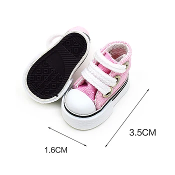 Иновативна и изключително практични стоп-моушън мини-обувки 3,5 см за руска кукла, Маратонки 1/6, обувки, играчки за танци на пръстите на краката, Парусиновая обувки