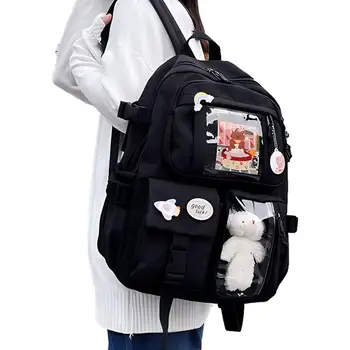Кавайные Раници с окачване, чанта през рамо с игла и аксесоари, Кавайная чанта Голям капацитет, с кавайной игла и сладки