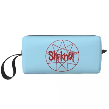 Косметичка Rock Slipkonots Дамски Скъпа Голям Голям Музикална Косметичка за хеви-метъл, козметични чанти за съхранение на козметични консумативи