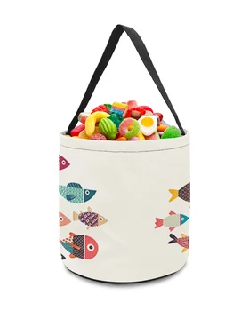 Кошница за съхранение с шарките на анимационни риба, кофа за сладки бонбони, Преносим домашна чанта за багаж, кош за детски играчки, аксесоари за декорация парти
