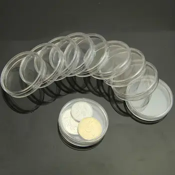 Кутия за съхранение на монети 35 мм, калъф за съхранение 10 бр. с уплътнителен прозрачен капак, подарък l