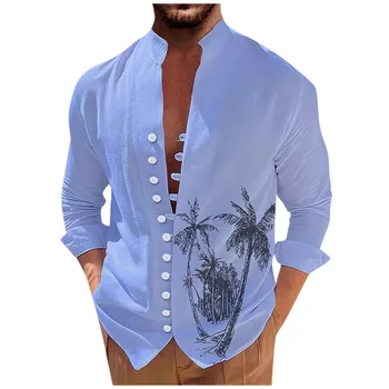 Лятна Мода Хавайска риза За Мъжете, Негабаритная мъжки дрехи, Риза Harajuku, Мъжки Дизайнерски дрехи, Camisetas Masculino