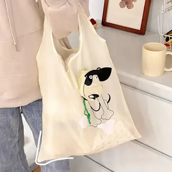 Модерна чанта за пазаруване с широка дръжка, Пластмасов преносима чанта за пазаруване, Сгъваема дългогодишна чанта