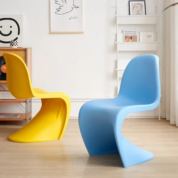 Модерни Уникални Трапезни Столове, Удобна Дизайнерски стол за салон за красота с пластмасова облегалка За отдих и почивка, Ергономични мебели Cadeiras