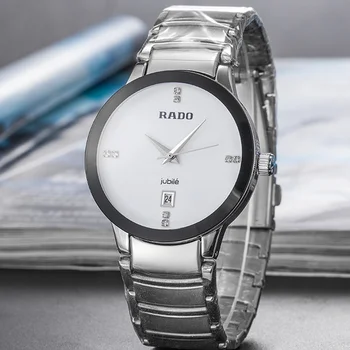 Най-добрите оригинални часовници Радо Classic Style за мъже, изцяло от неръждаема стомана, автоматичен часовник с дата, качествени спортни водоустойчив часовник AAA