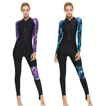 Нов дамски едно парче Слънцезащитен Бански костюм с дълги ръкави за гмуркане, Быстросохнущий Монтиране Бански за водни спортове, Плажен Костюм За Сърф, Бански 2023