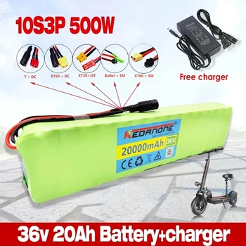 Нова батерия за электровелосипеда 18650 10S3P 36V 20Ah за електрически скутер с висока мощност 1000 W, мотор, литиево-йонна батерия, зарядно устройство 42V