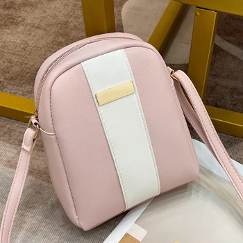 Нова дамска чанта за телефон в контрастен цвят, лятна свежа и сладка проста чанта през рамо