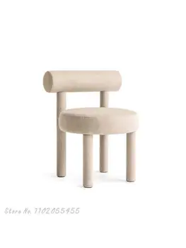 Облегалка за домашно обикновен стол за обличане и грим в стил ваби-съби дизайнерски проба единична стая за хранене на стол в скандинавски стил ins табуретка