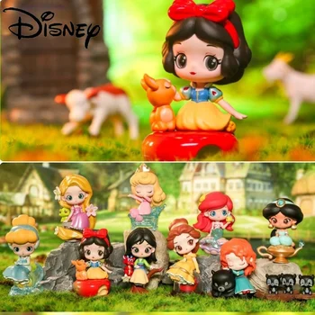 Оригиналната серия от Disney Princess Mystery Box, изненада под формата на приказен град, кутия за пердета, тенденция колекция къдрава играчка, подарък за рожден Ден за момиче