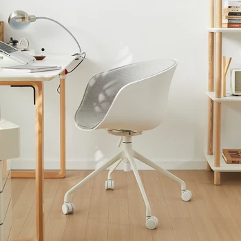 Офис стол Удобно Скандинавски Въртящо се Кресло за дълго Седалки, Регулируема Съвременно Просто Отвличане на Стол за компютър вкъщи, на Шкиве