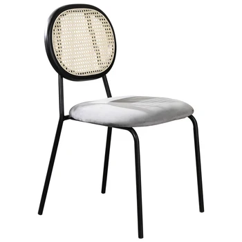 Плетени трапезни столове ръчно изработени от ратан, мебели за хола, ергономична опора, висока носеща способност, Ретро седалка