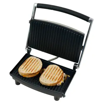 Прес-Машина за Приготвяне на сандвичи и Вътрешен Скара и с Тава за събиране на капки