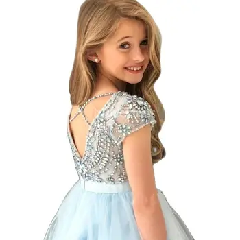 Рокля с цветя модел за момичета, рокля на Принцеса за сватбени партита, Ежедневни бебешки дрехи, Бельо рокля, Детски рокли от 2 до 14 години